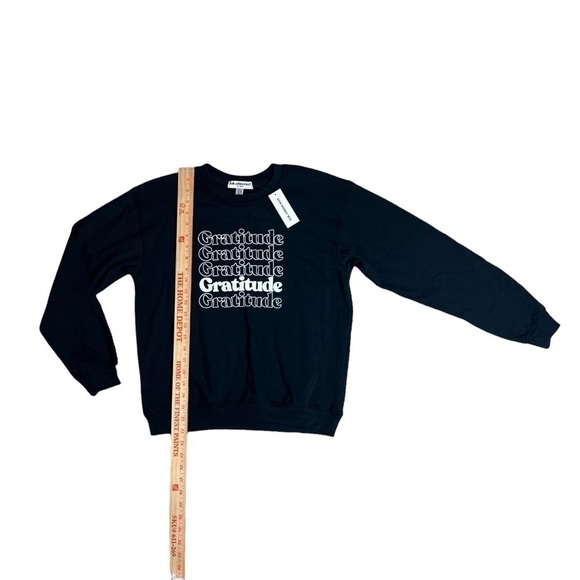Sub_Urban Riot Womens Graphic Crewneck Sweater XS black “gratitude” long sleeve - Picture 8 of 10